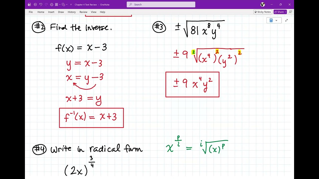 Chapter 4 Test Review