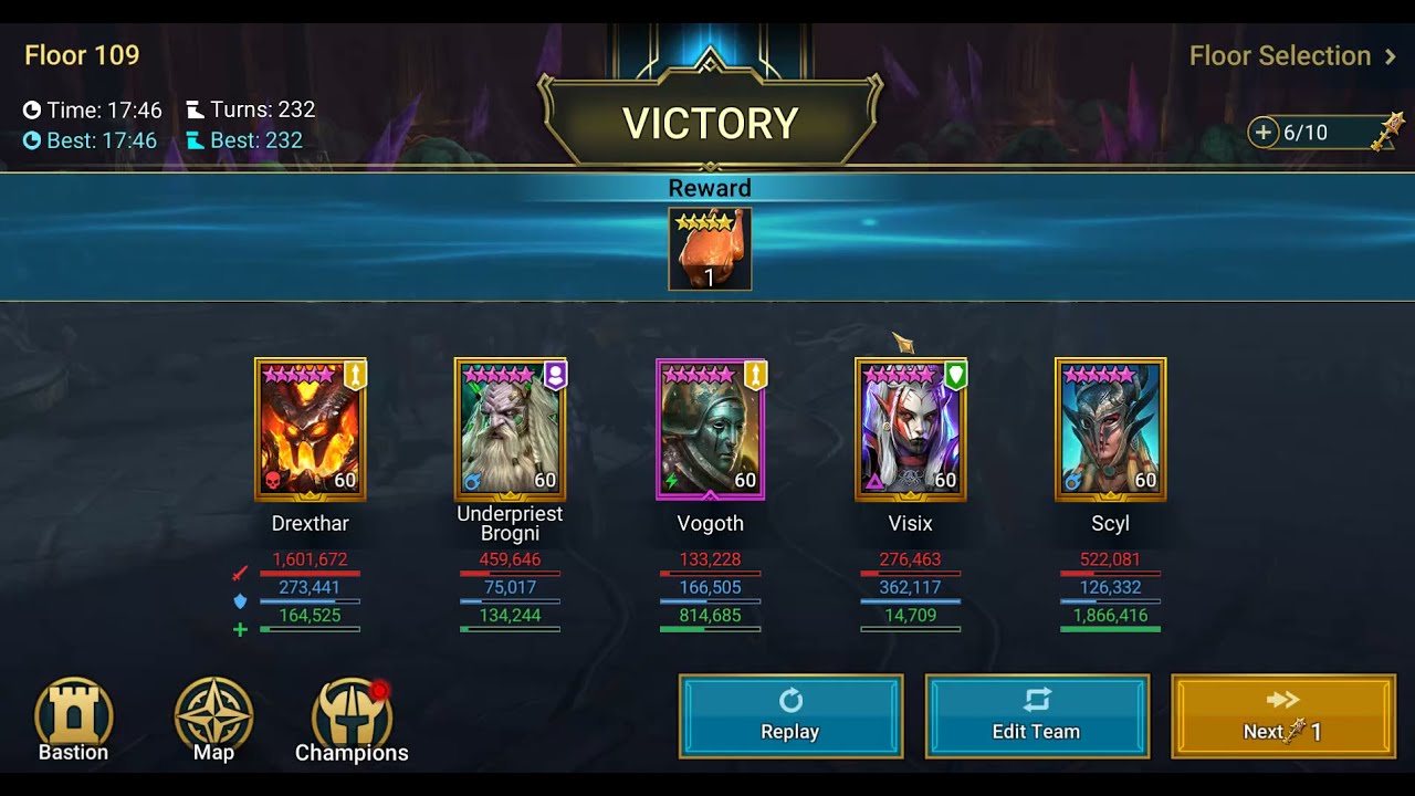 Raid Shadow Legends Hard Doom Tower Floor 109 Eternal Dragon