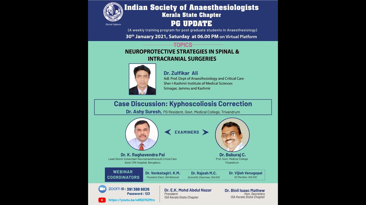 Neuroprotective Strategies in Spinal & intracranial Surgeries, Case: Kyphoscoliosis Correction