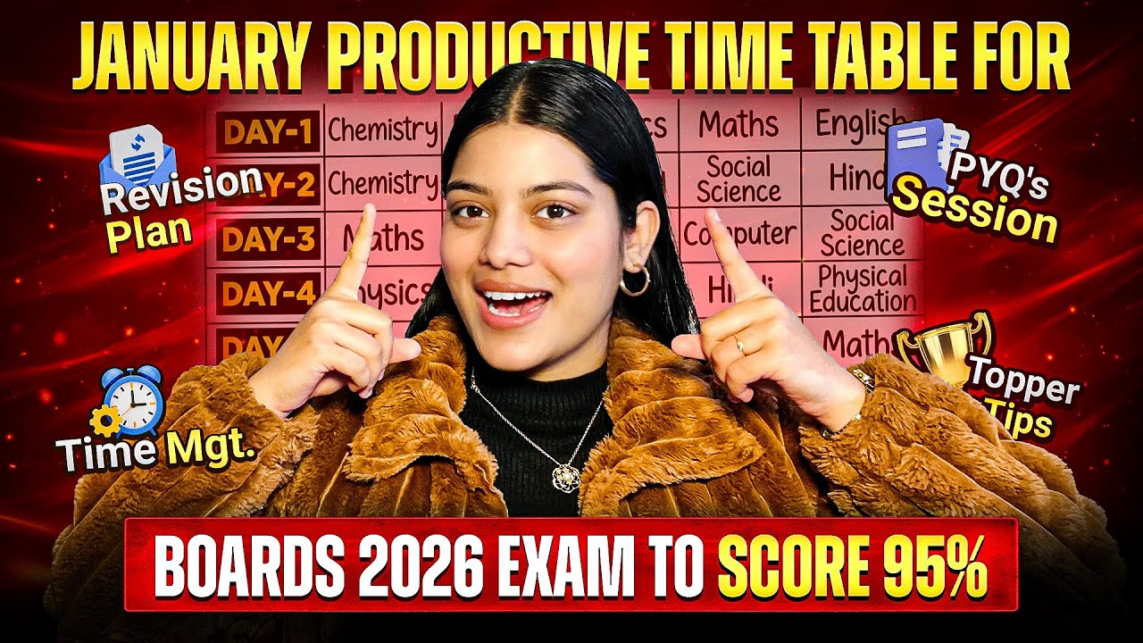 Class 12 Students 98% Guaranteed | January Productive Timetable to score 98% in Boards 🔥🎯💯