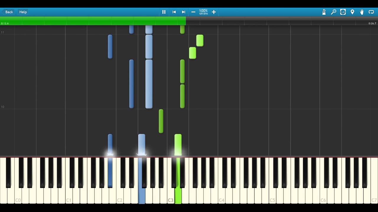 En krybbe var vuggen (piano/synthesia)
