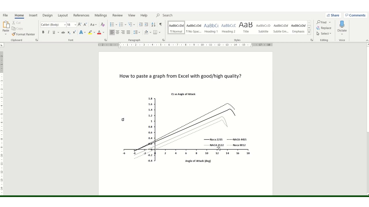 How to Insert a High-Quality Graph from Excel into Word