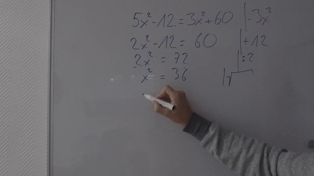 Quadratische Gleichung lösen Bsp.1 - Sicher in der Oberstufe - schnell & einfach erklärt