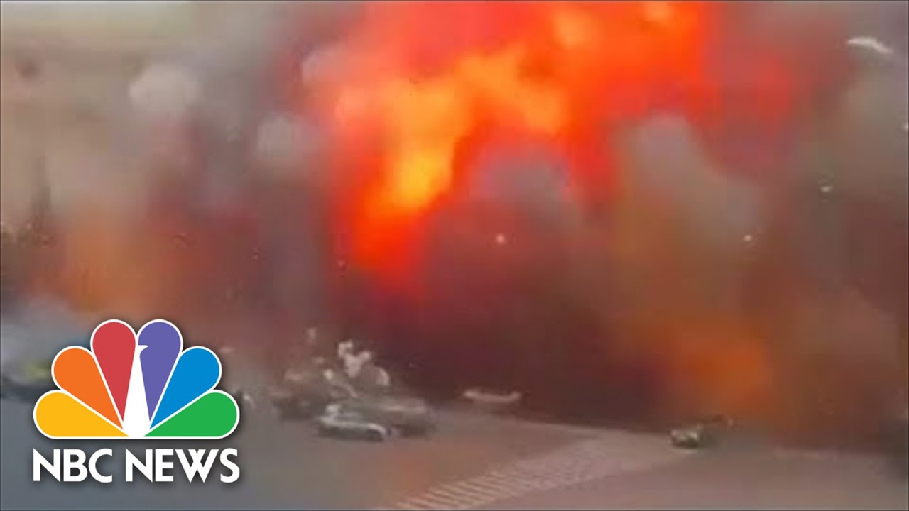 Huge Explosion At Kharkiv Administration Building Caught On Camera