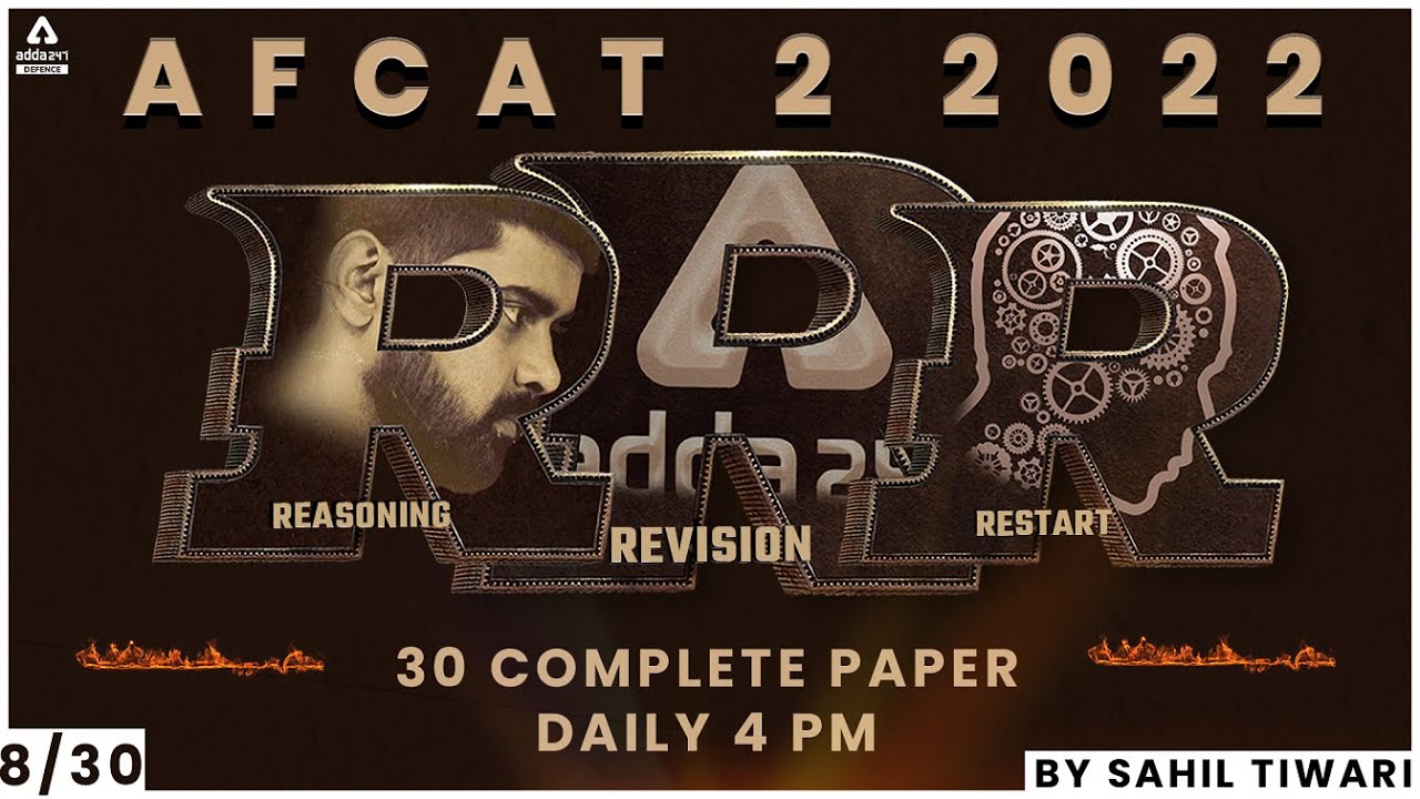 AFCAT 2 2022 | AFCAT Reasoning | AFCAT Reasoning  Previous Year Question Paper #8 | By Sahil Tiwari