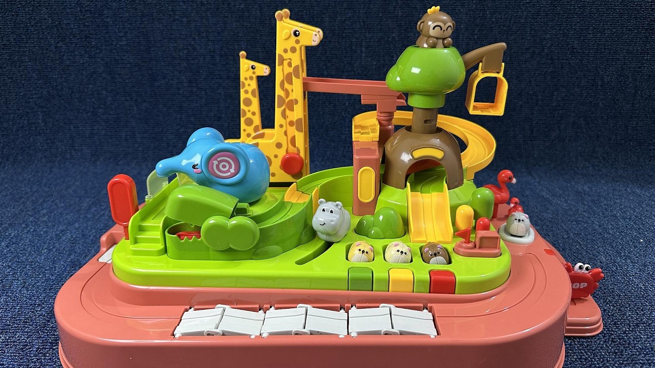 5-Minute ASMR Toy Satisfying Unboxing: Hamster's Big Adventure on the Zoo Track #toyreview