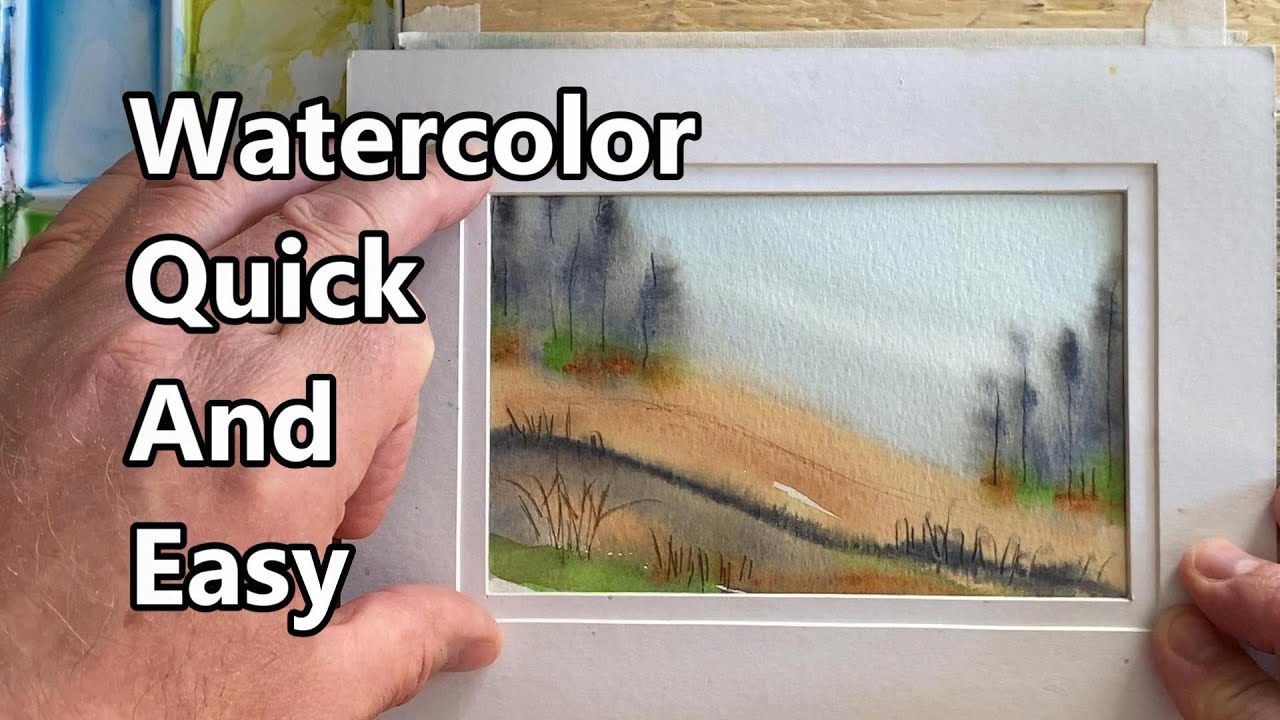 How To Paint A Watercolor Landscape, Watercolor Painting For Beginners, Watercolor Quick And Easy