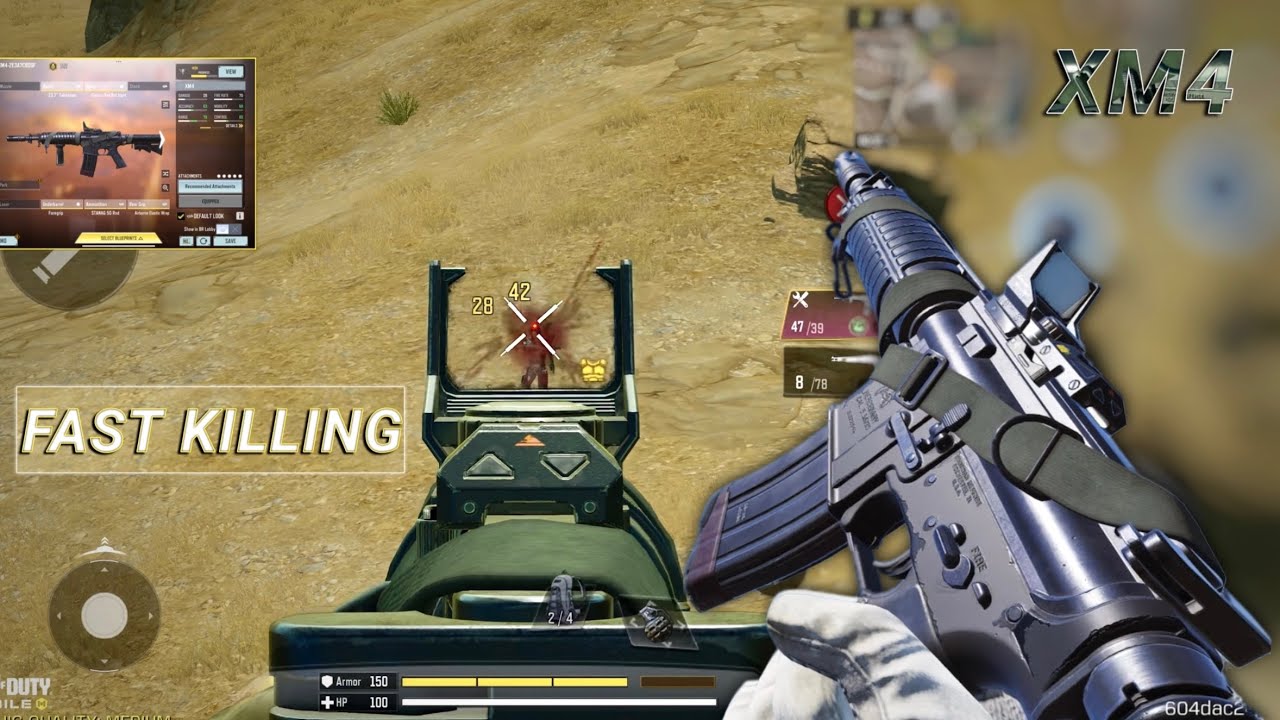 0 RECOIL in MID RANGE + FAST KILLING | BEST XM4 GUNSMITH CODM BR | CODM BR GAMEPLAY