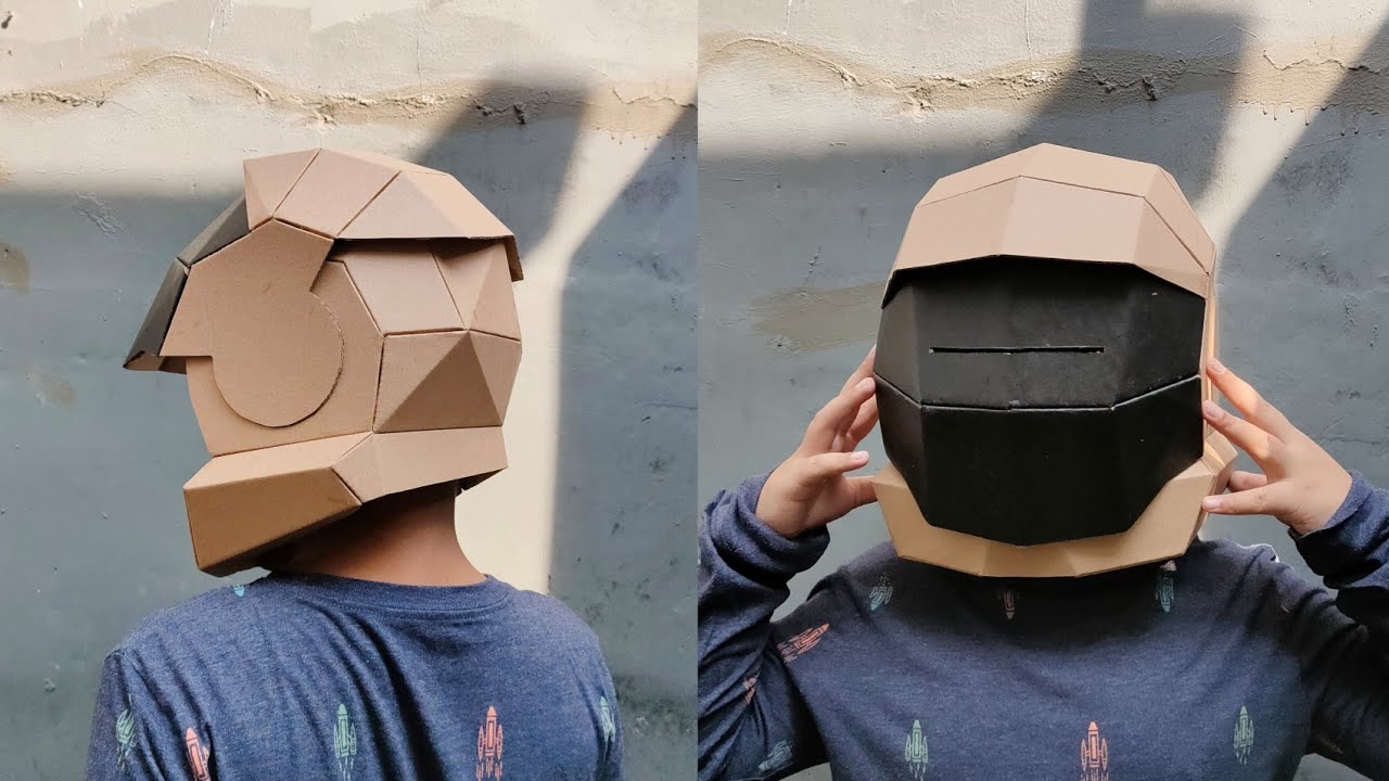 Helm astronot Dari Kardus. DIY Kerajinan Tanpa Plastik!