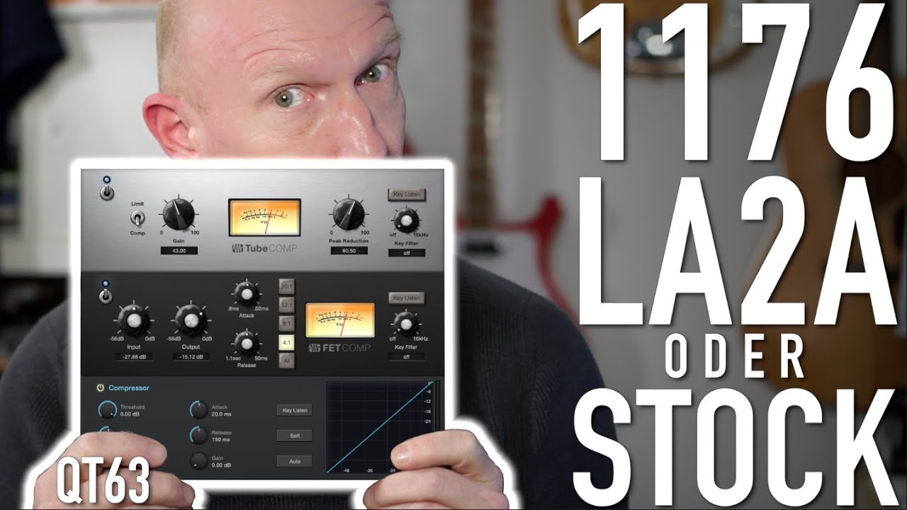 Drei Kompressoren 1176, LA2A und Standard in Studio One 4 | Abmischen Tutorial | Recording-Blog QT63