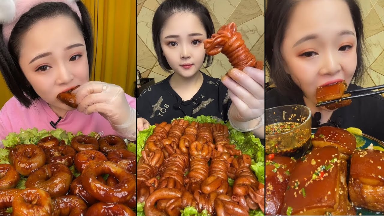 ASMR CHINESE MUKBANG FOOD EATING SHOW | Xiao Yu Mukbang #2