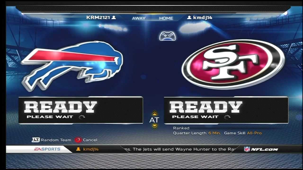 Madden 13 Online Ranked Match: 49ers vs Bills (1st Xbox 360 game)