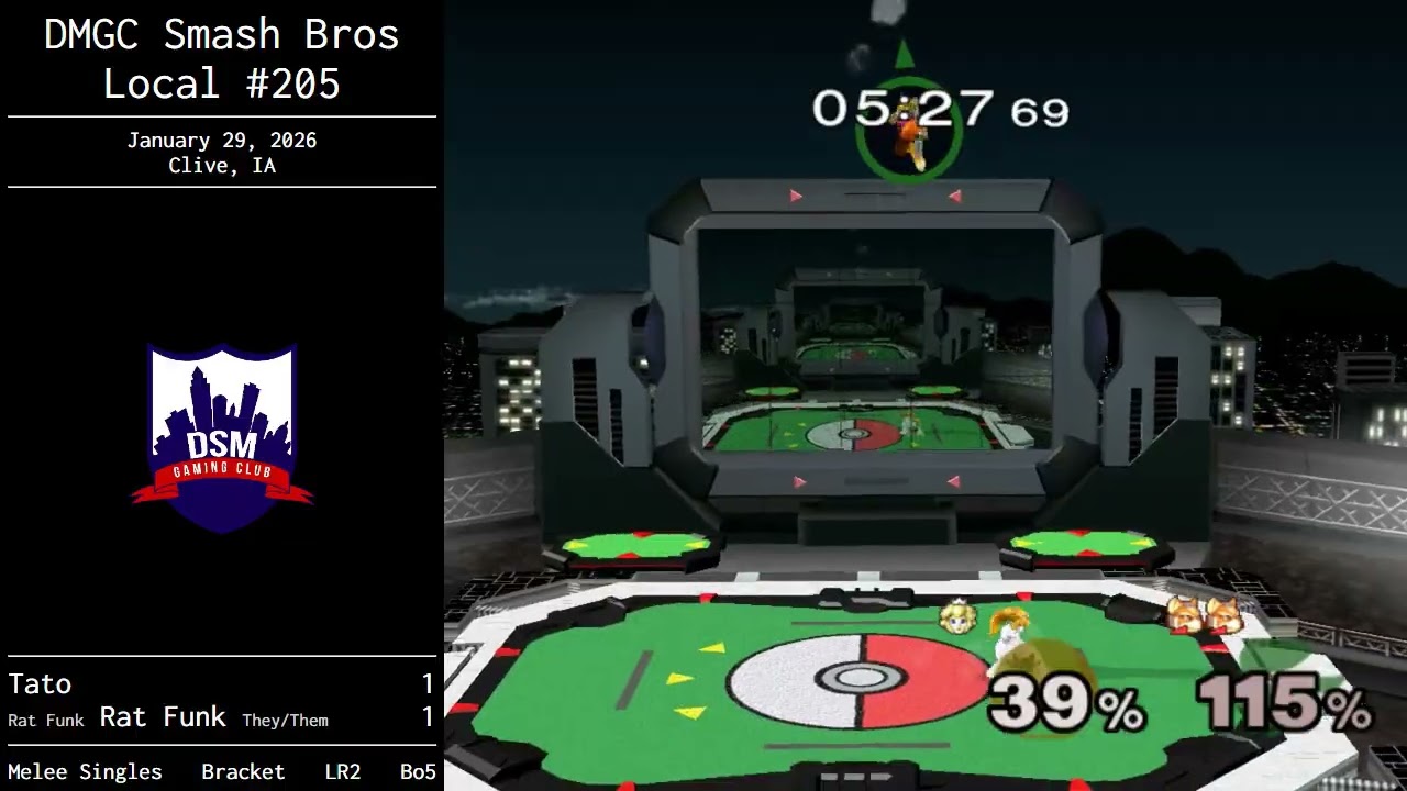 Tato vs Rat Funk – DMGC Smash Bros Local #205 – Losers Round 2