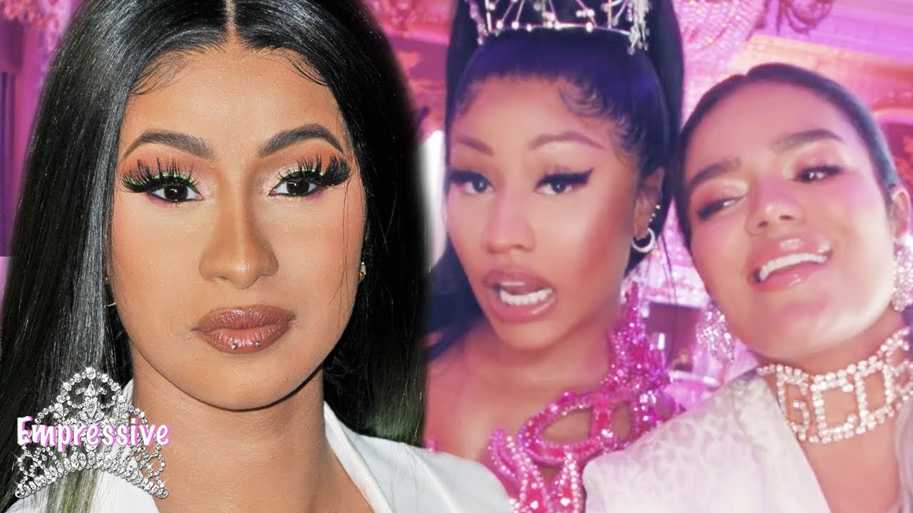 Cardi B оттеняет совместную работу Ники Минаж и Кароль Джи | Cardi останавливает фанатку Ники!