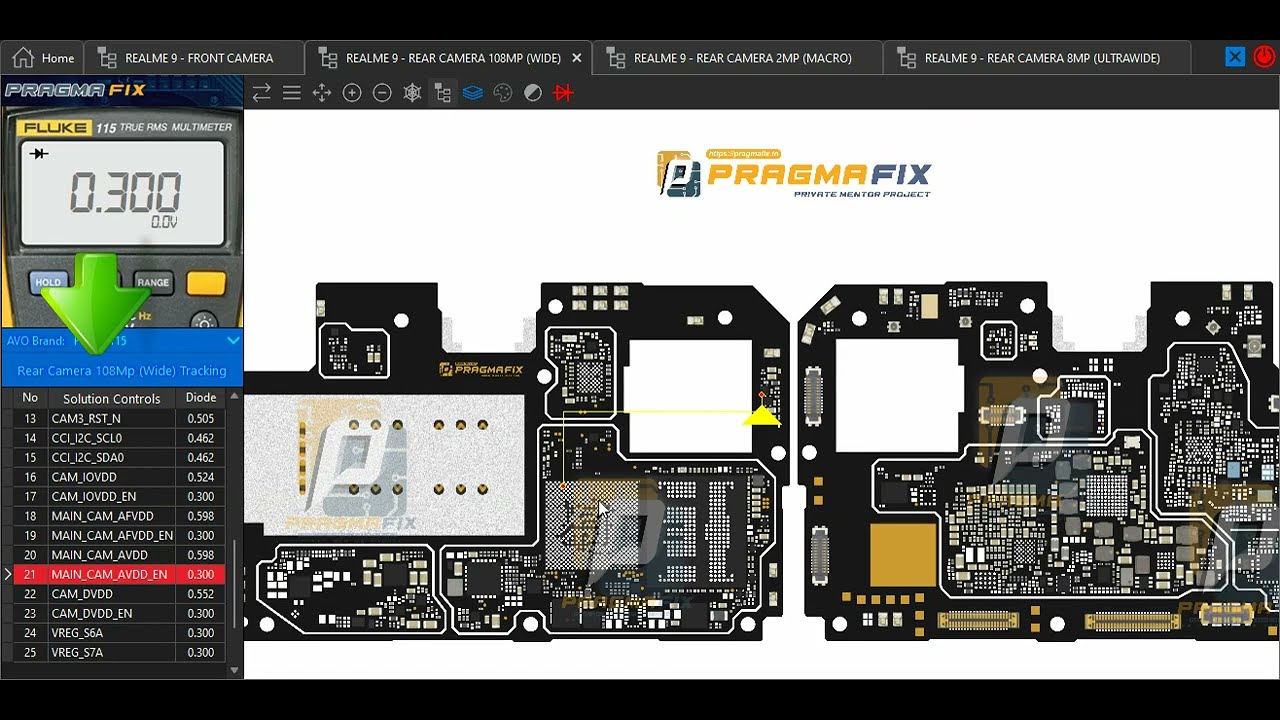 REALME 9 RMX3521 : FRONT CAMERA WAYS & REAR CAMERA WAYS