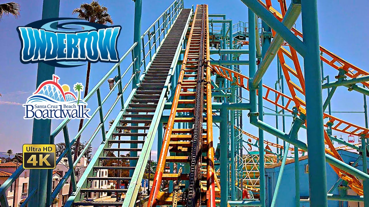 2024 Undertow Roller Coaster On Ride 4K POV Santa Cruz Beach Boardwalk