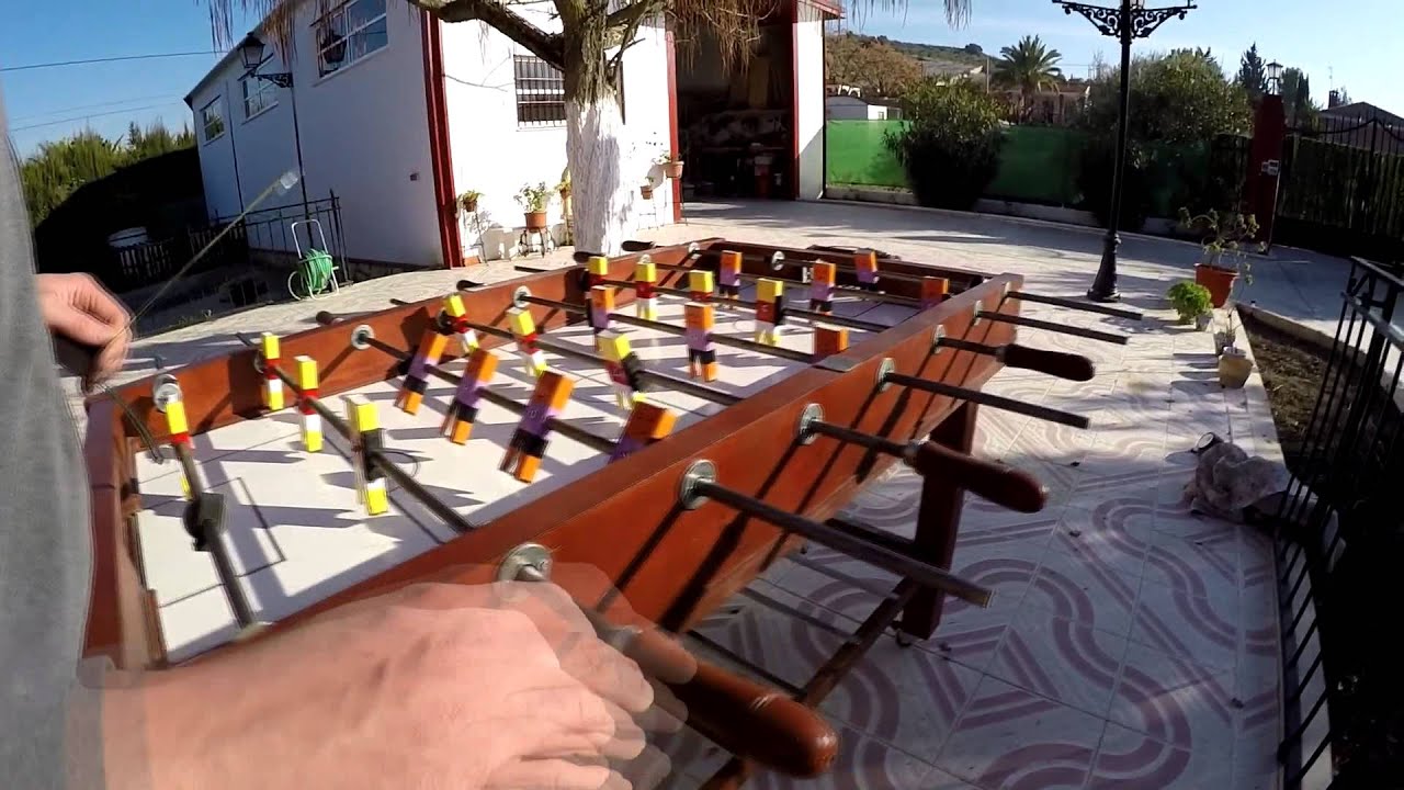 Futbolín casero-Medidas para futbolín casero