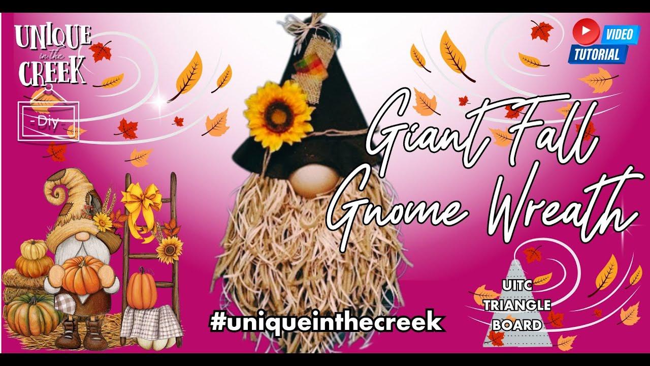 LEARN HOW TO MAKE A HUGE SCARECROW GNOME WREATH #WREATH #DIY