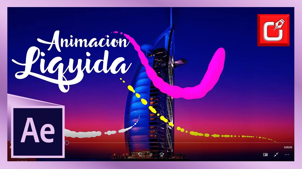 🔴 Efecto Liquido en AFTER EFFECTS ⭐ Animación Líquida con efecto Mr Mercury