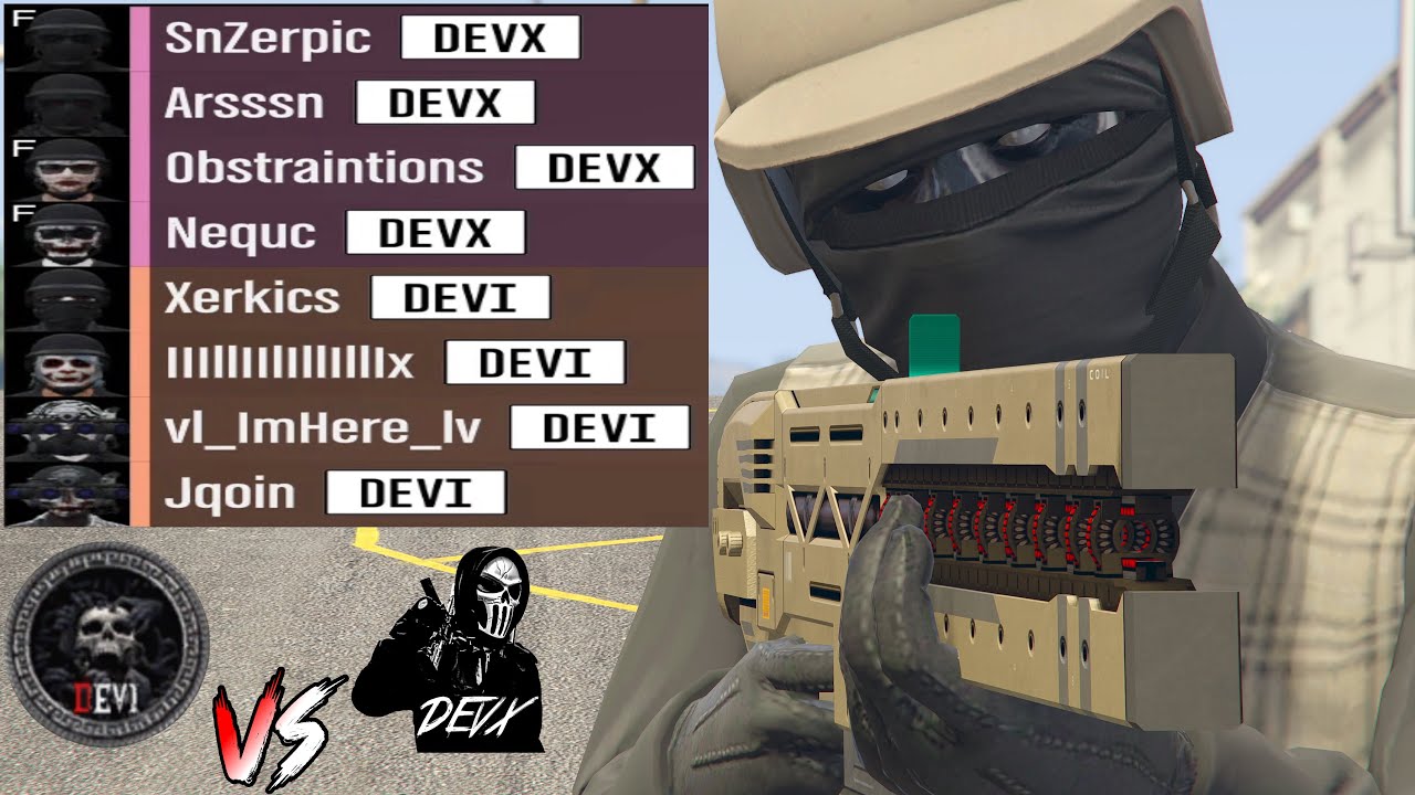 DEVX Vs DEVI [4v4 CvC] Freemode WAR - GTA 5 Online