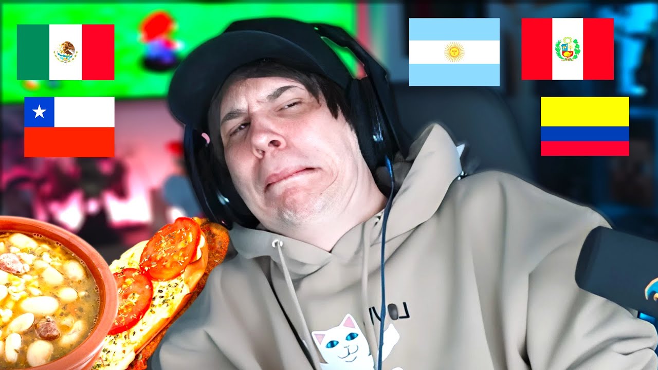 El Rubius Reacciona a Platos Típicos de Países Hispanos por su Cumpleaños