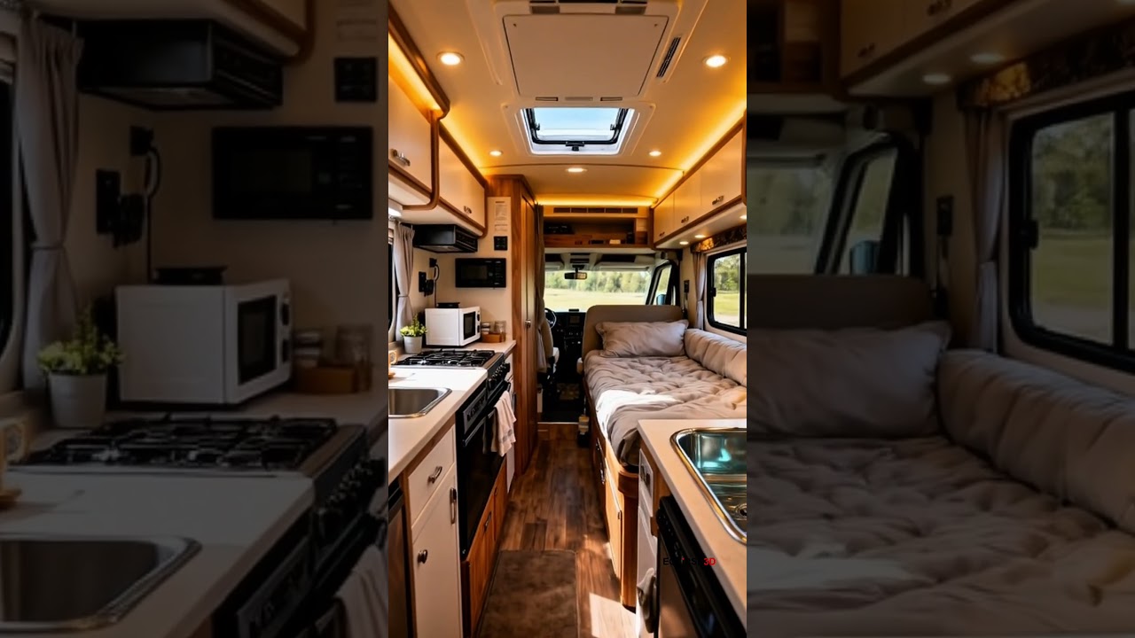 Cozy Camper Van Tour 🚌✨ Tiny Home on Wheels! #VanLife #TinyHomeOnWheels #CamperVanTour