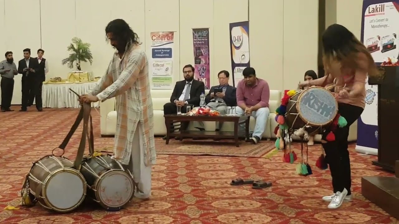 ARESHA dhol in Lahore - Flatties Hotle- Cultural event on scientific international event