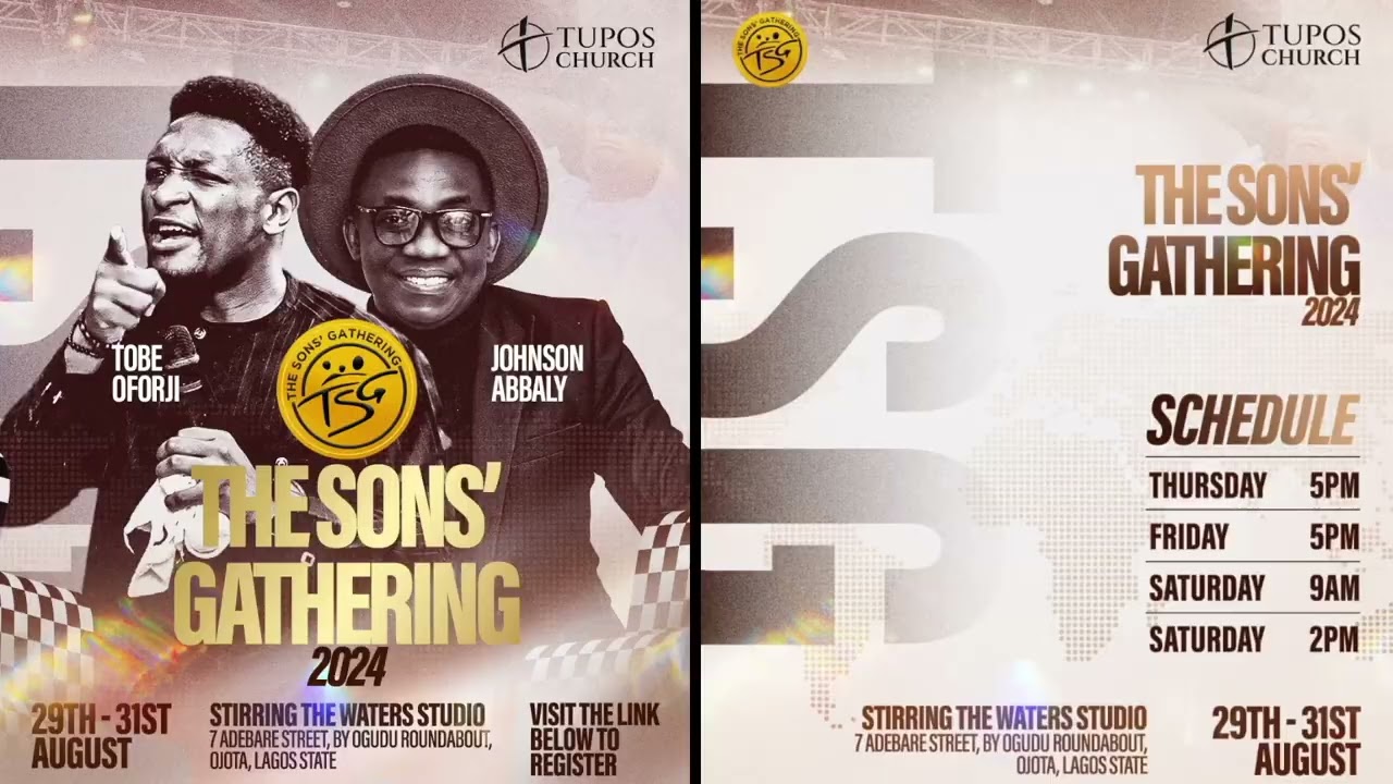 THE SONS’ GATHERING 2024: THE VICTORY OF OUR FAITH | DAY 1| 29TH AUGUST | TUPOS CHURCH GLOBAL