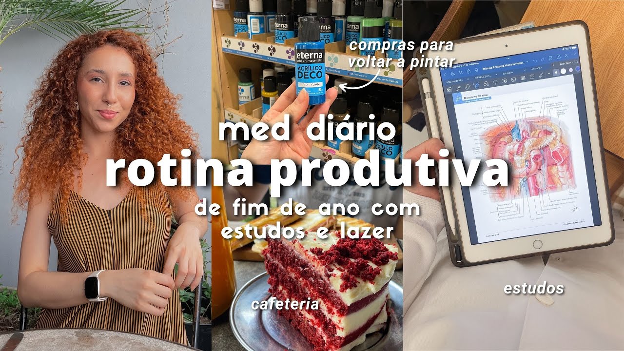 a produtividade na minha vida|fim de ano com estudos e lazer|med di&aacute;rio de uma estudante de medicina