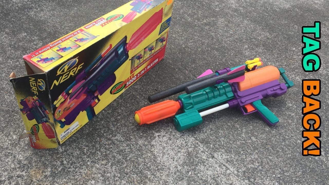 Rare NERF Modular Unicorn - 1998 NERF SuperMAXX 5000 || TAG BACK! | Walcom S7
