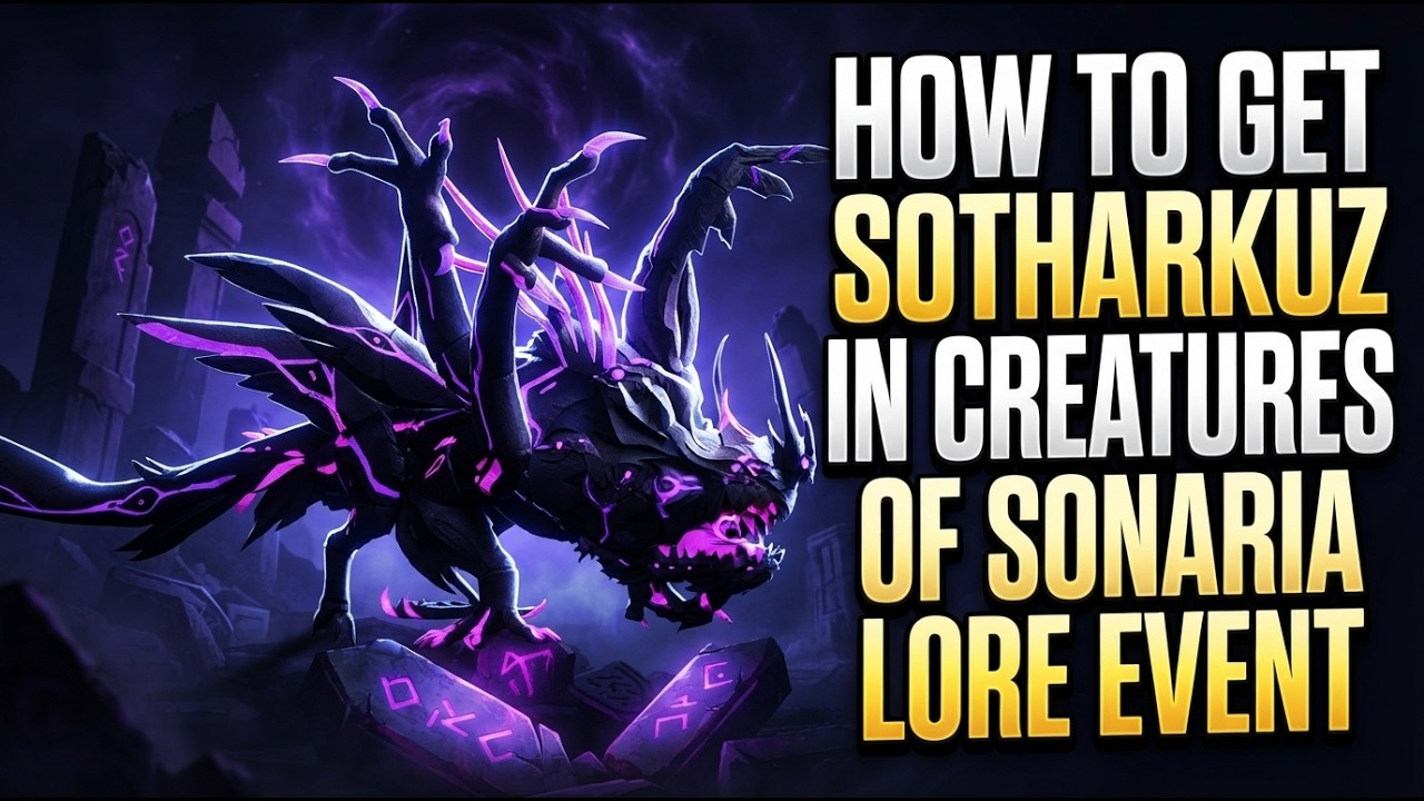 Comment obtenir SOTHARKUZ dans l'&eacute;v&eacute;nement Lore de Creatures Of Sonaria 2026