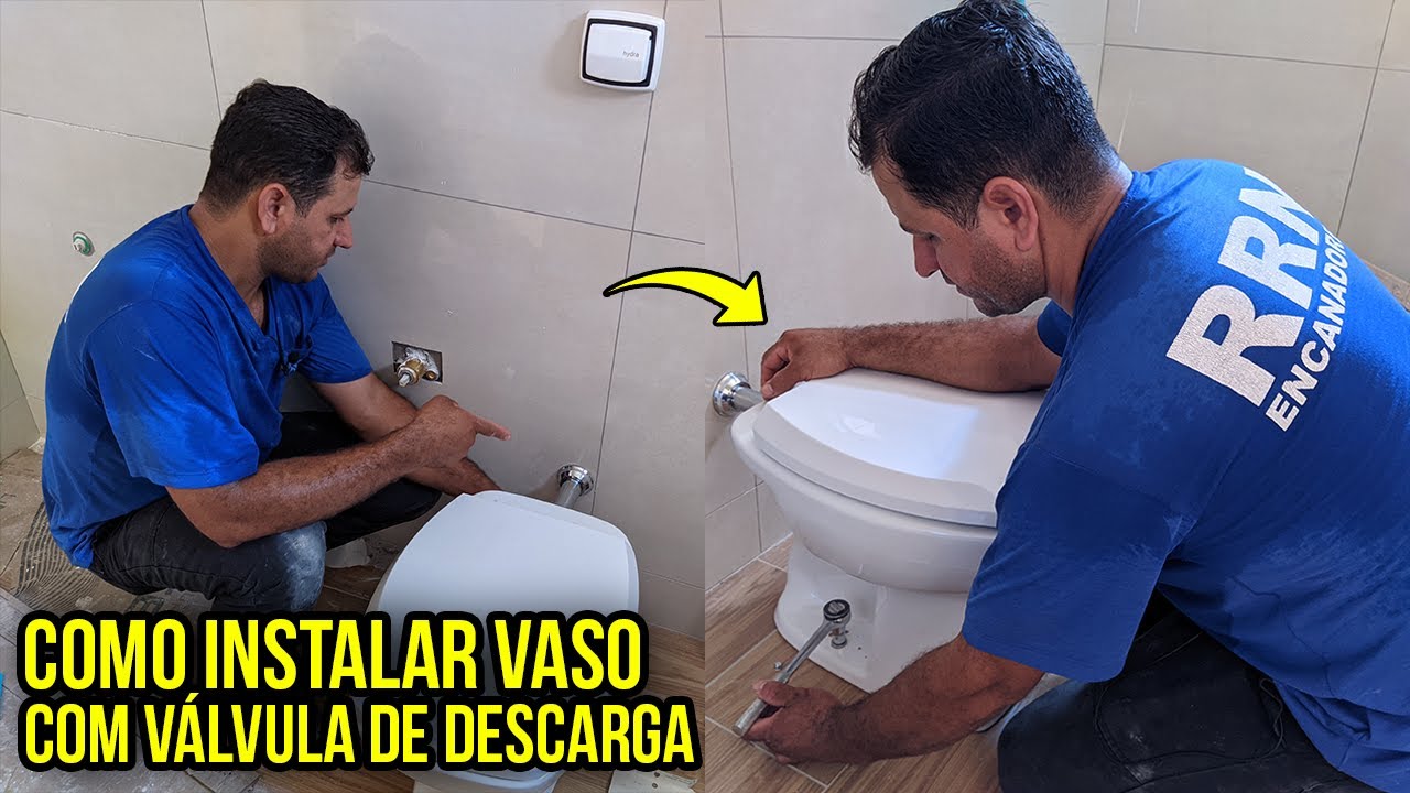 COMO INSTALAR VASO SANITÁRIO COM VÁLVULA DE DESCARGA (Passo a Passo)