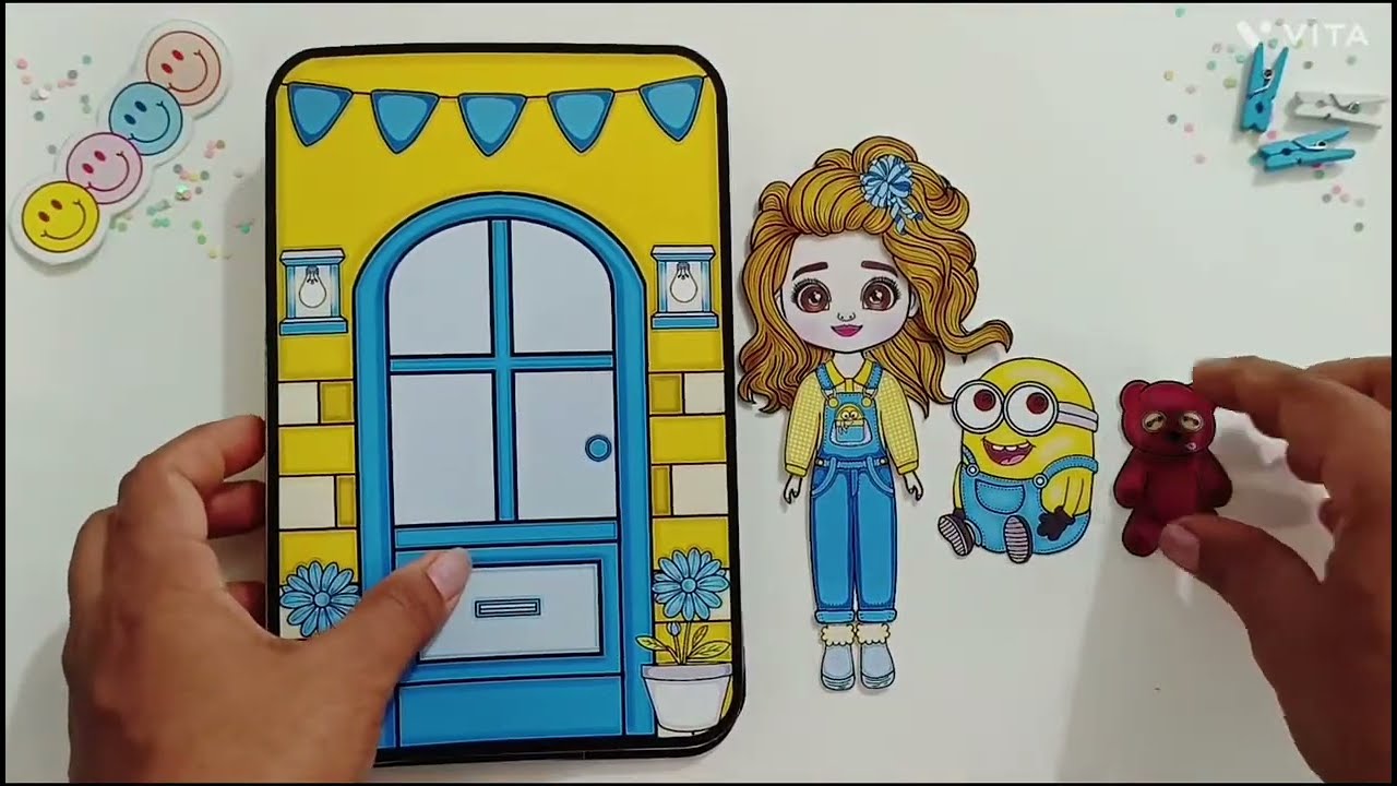 Printable Paper Minion Dollhouse Crafts, 