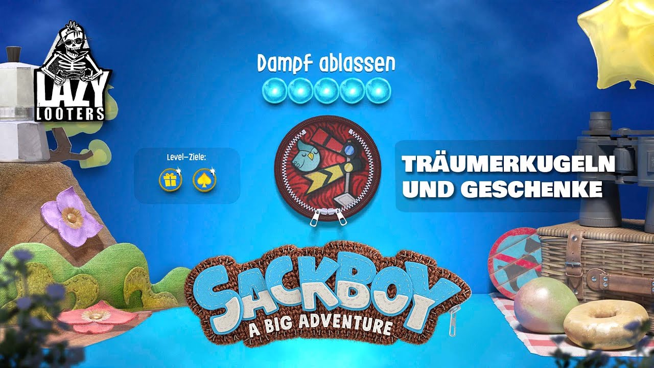 Sackboy - Dampf ablassen - Alle Träumerkugeln und Geschenke