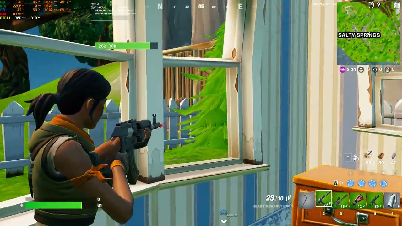 Fortnite  ( RTX 4060 ti + i7 10700 ) performance mode low 1080p