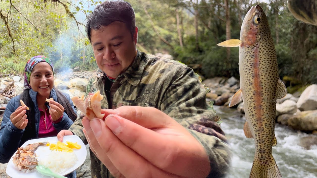 PESCA y COCINA al filo del Río (ECUADOR)🔥🎣Josué y Elie