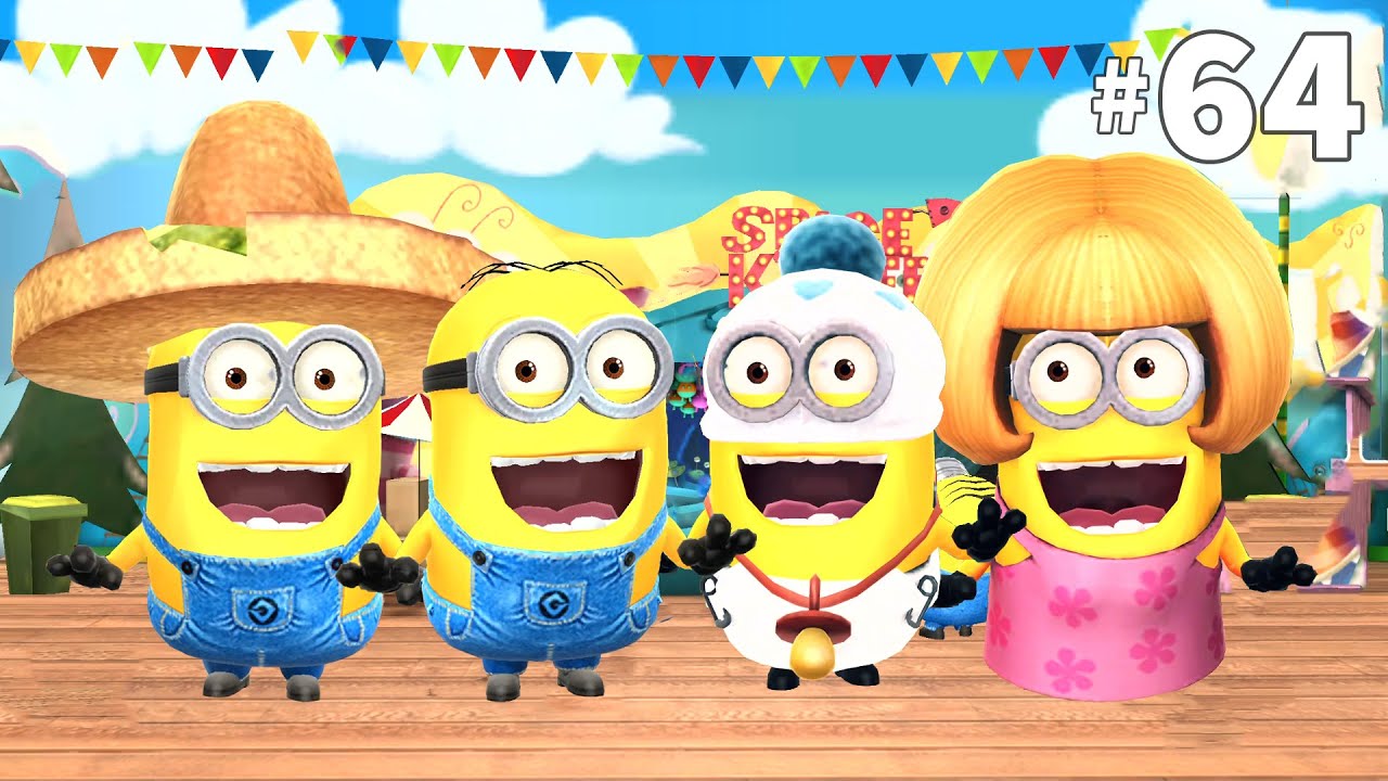 Minion Rush Dave minion Mom minion and Baby minion at Super Silly Fun Land | Lv 319- 321 EPISODE 64