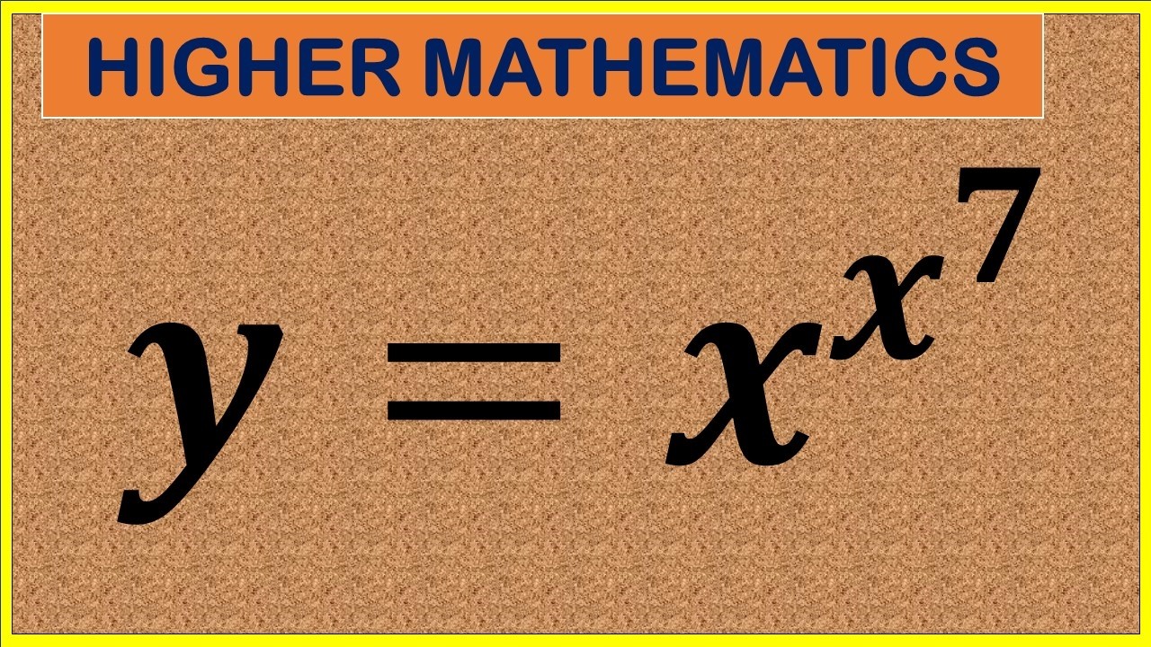 Differentiate y =x^x^7 , a higher power derivative