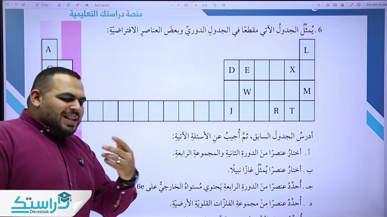 حل أسئلة  وحدة بنية الذرة || كيمياء الصف التاسع || محمد كلوب  