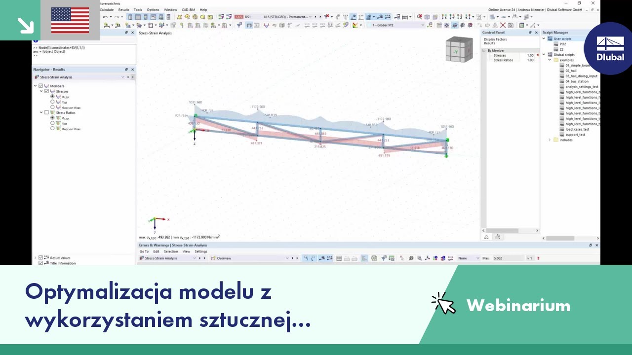 [EN] Optymalizacja modelu z wykorzystaniem sztucznej inteligencji (AI) w RFEM 6