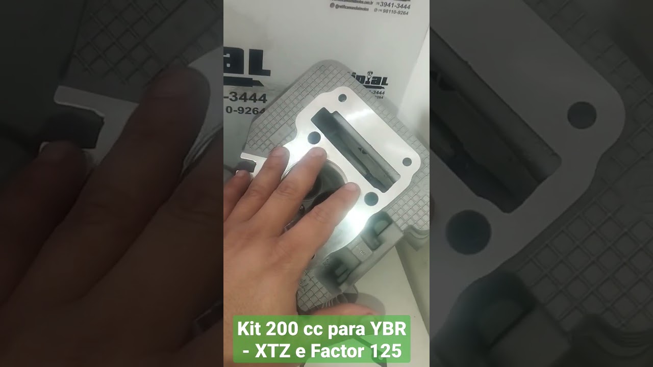 Kit 200 cilindradas p/ Yamaha YBR  XTZ e Factor 125 &eacute; com a Retifica Mundial Motos, ZAP 16981109264