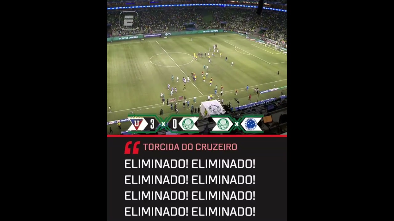 Torcida do Cruzeiro gritando eliminado para o VARmeiras 🤣