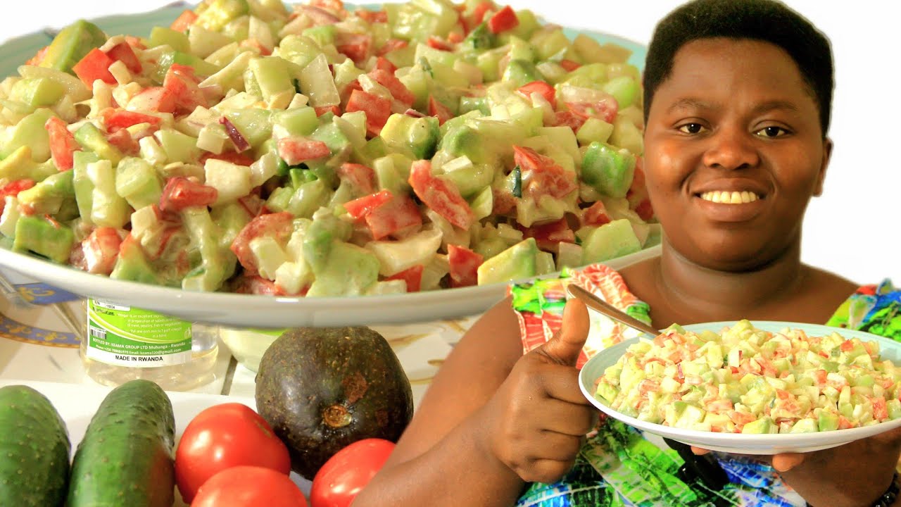 DUTEGURANE SALADE IRIMO AVOKA IRYOSHYE CYANE // HOW TO MAKE AVOCADO,CUCUMBER,TOMATO SALAD AT HOME