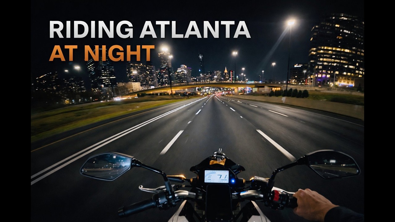 No Traffic in Atlanta?! Night Ride Through Downtown. #roadto500subs