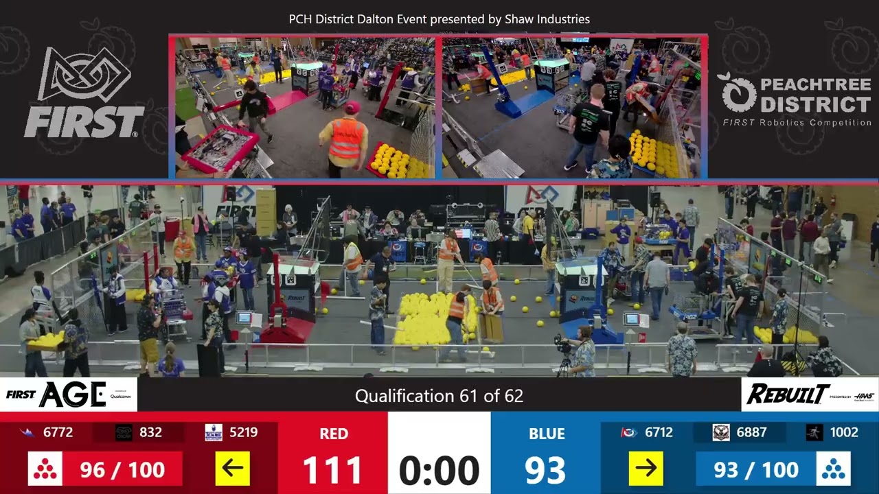 Qualification Match 61 - Overhead - PCH District Dalton Event presented by Shaw Industries