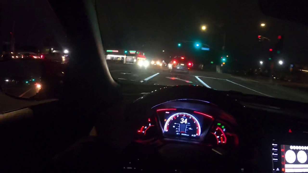 Big Turbo 10th Gen Si Night Cruise + Pulls!