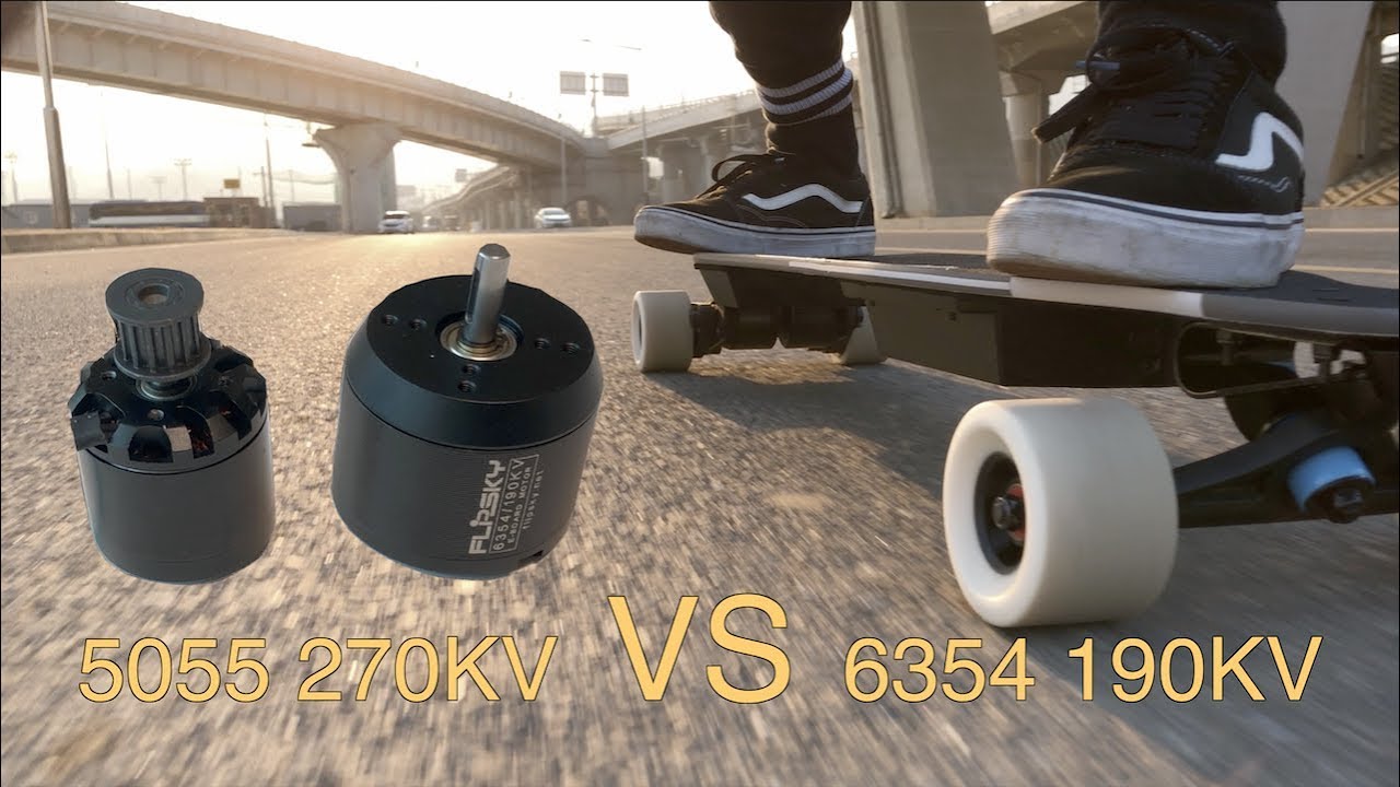 #55 전동보드 모터변경 Motor change from 5055/270KV to  6354/190KV