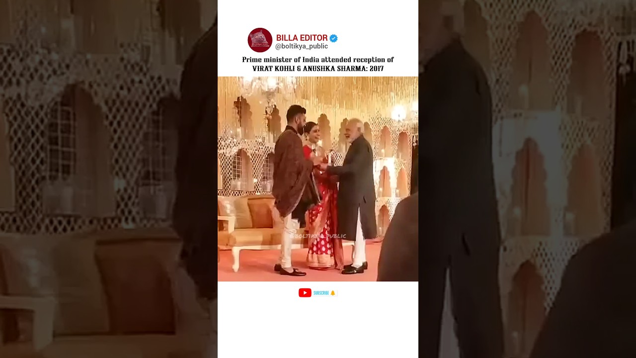 Pm Narendra Modi Attends VIRAT KOHLI's and ANUSHKA SHARMA's reception in 2017🔥❤️