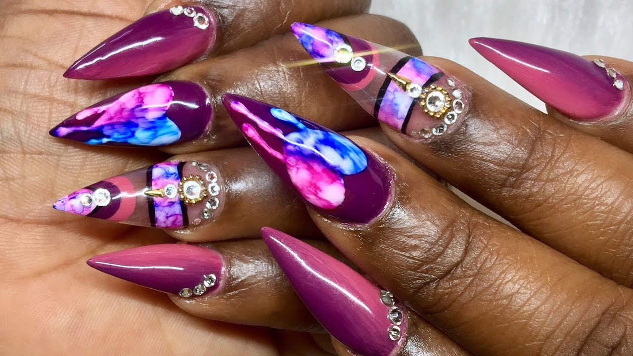 Valentines Inspired Nail Art Collab w Femi Beauty | Alcohol Ink Dripping Heart