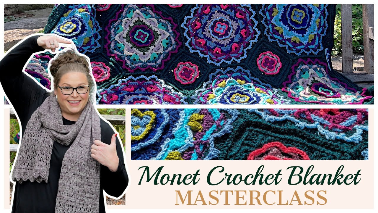 Crochet Mandala Blanket  - You Will Love! Get the Monet Crochet Blanket Masterclass